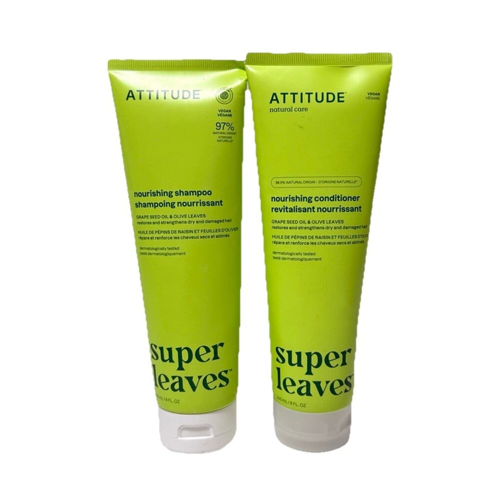 Super Leaves Nourishing Hair Shampoo and Conditioner 8 fl oz. Each Vegan NEW!!!